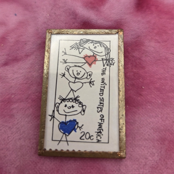 Vintage Jewelry - 867.  Vintage 1984 Postage Stamp Pin